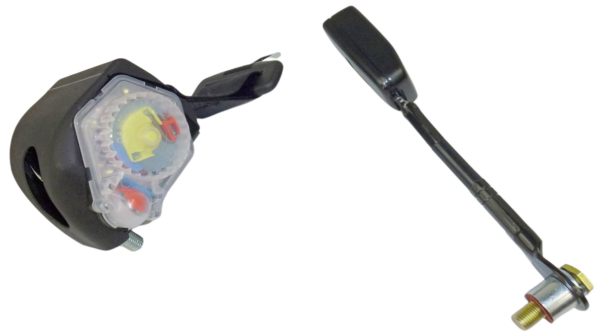 Seatbelt Retractor And Buckle. 2″ L/H 60deg angle